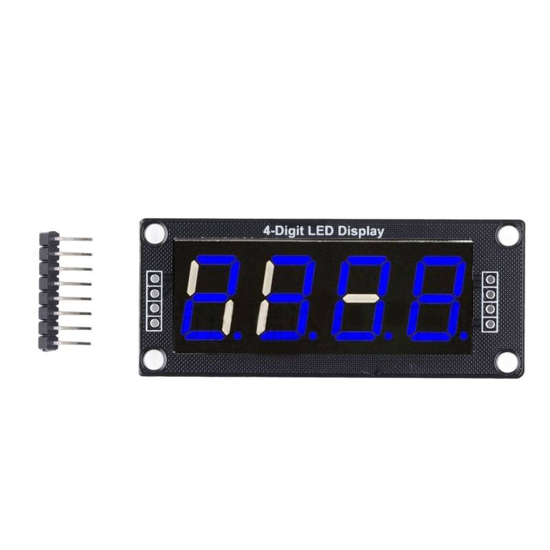 4PCS LED -Segment Digitalanzeige Modul 4 Bit 7 Segmente PCB -Taktmodul 0,56 Zoll (MRA172B Blue) von EVTSCAN