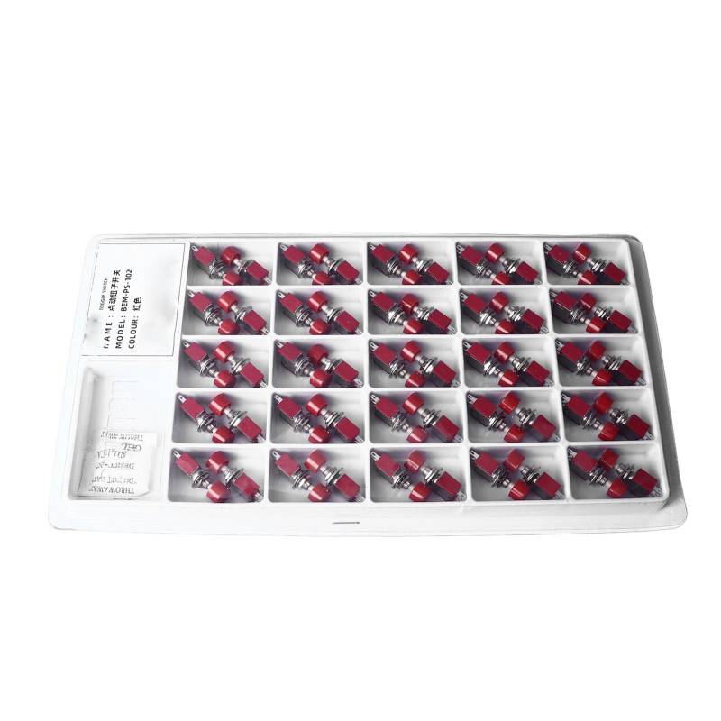 50pcs mini 6mm 3 Pin Momentiner Druckknopfschalter Kein NC Mini Momentan Automatic Return Pushtaste (Redhead) von EVTSCAN