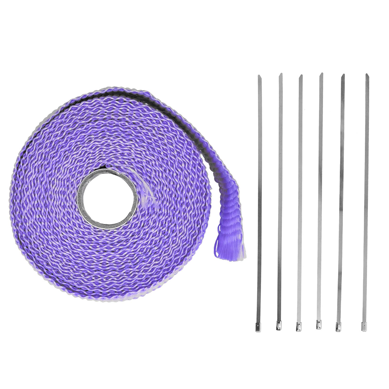 Abgas -Wärme -Wickel -Isolationsband für das Auto Motorrad Hochtemperatur Verbesserung der Leistung für Automobile und Motorräder Gaswarmwasserbereiter (Purple) von EVTSCAN