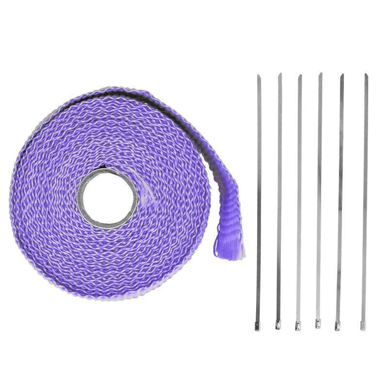 Abgas -Wärme -Wickel -Isolationsband für das Auto Motorrad Hochtemperatur Verbesserung der Leistung für Automobile und Motorräder Gaswarmwasserbereiter (Purple) von EVTSCAN