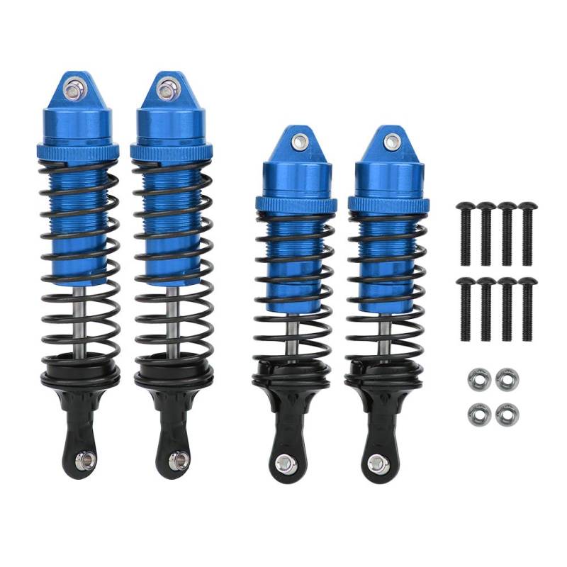 Aluminiumlegierung vorderen Heck -Stoßdämpfer Dämpfer für 1/10 Slash -RC -Autos einstellbare Spannung zur Verbesserung der Federdauer (Blue) von EVTSCAN
