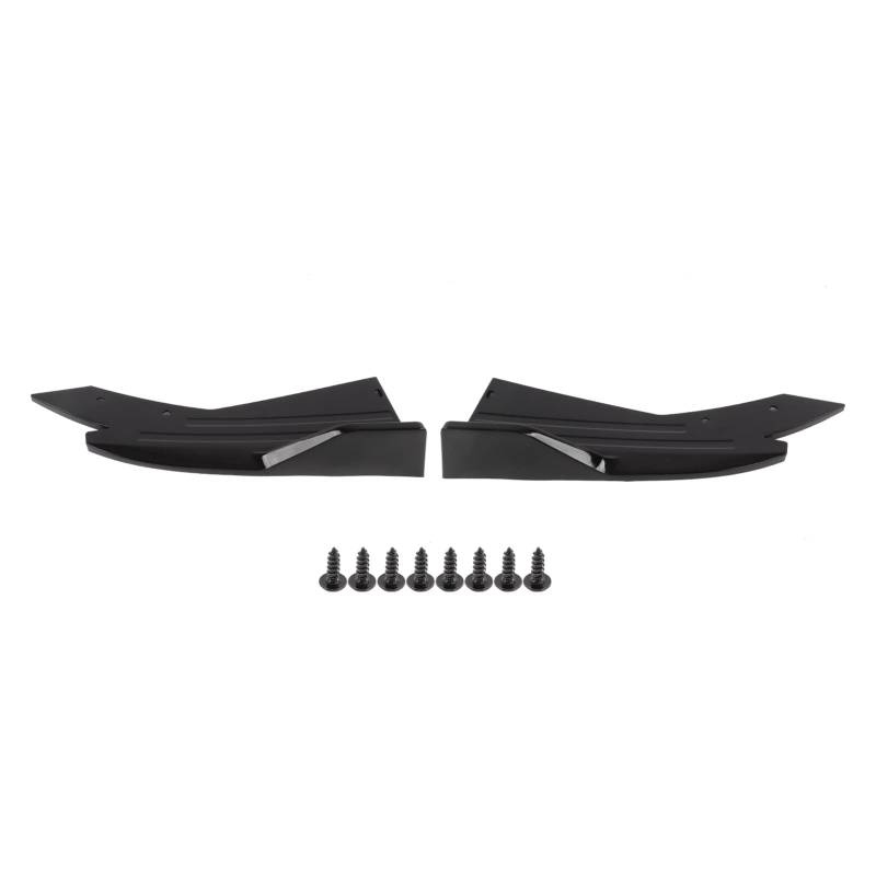 Canard Protector, Heckspoiler Lip Diffusor Splitter Canard Protector Seitenschweller Schwarz glänzend ABS Universal Body Kit für Autos von EVTSCAN