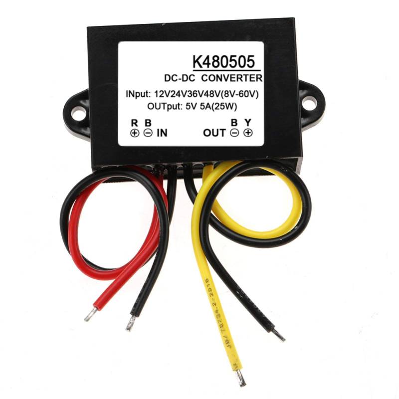 DC-Wandler, DC-DC 12V/24V/36V/48V zu 5V 5A Buck Converter Step Down Netzteilmodul von EVTSCAN