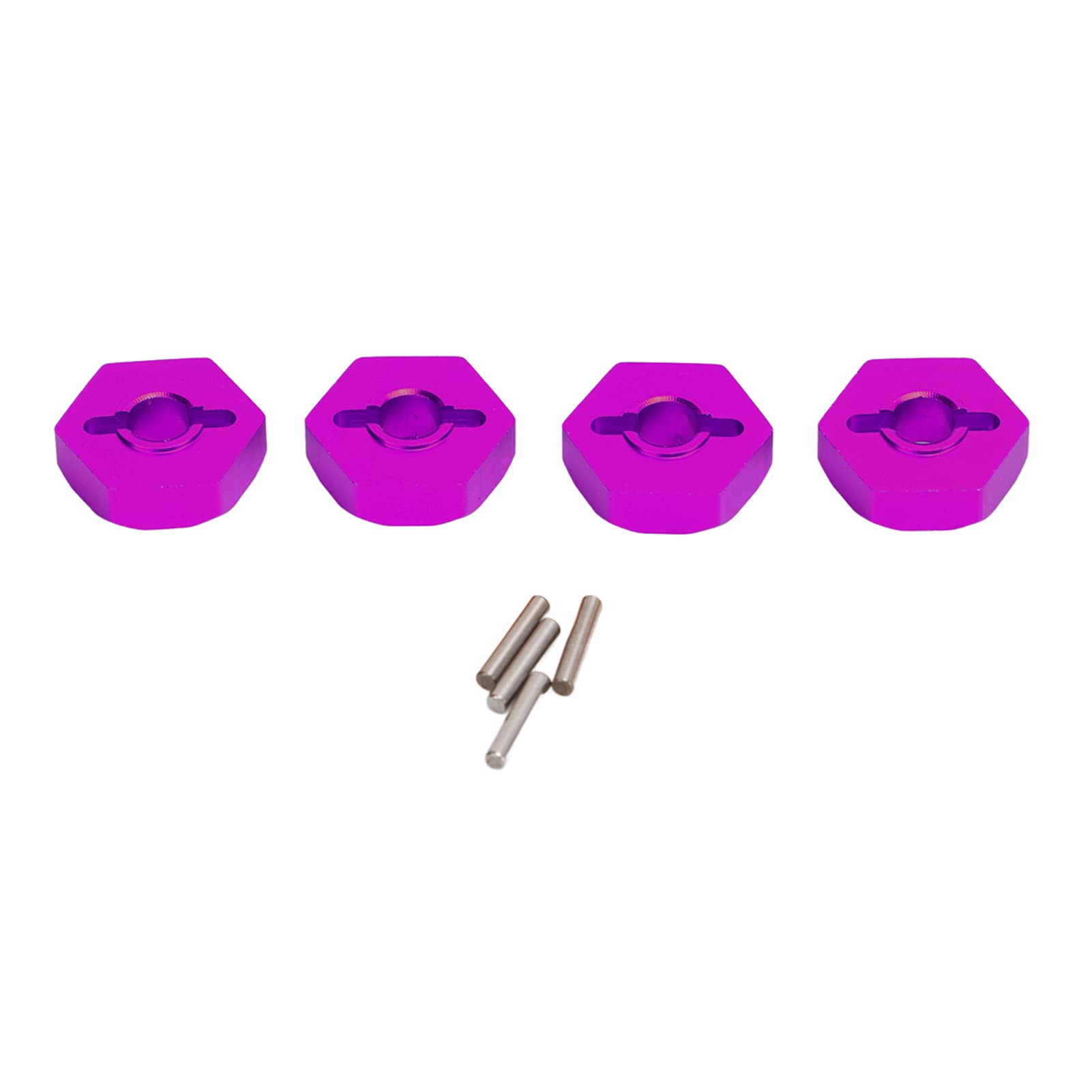 EVTSCAN 4 Stcs 12mm Aluminiumlegierung Hex -Radnaben -Adapter mit Achsenstiften für Traxxas 1/16 RC -Autoteile (Purple) von EVTSCAN