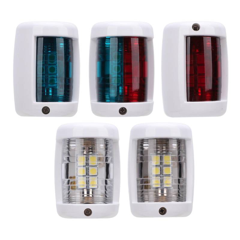 EVTSCAN LED Navigation Light Kit Green Starboard Red Bort Side White Heck -Bootslicht für 12m Schiffe DC12V 0,85W IP66 Water Proof von EVTSCAN