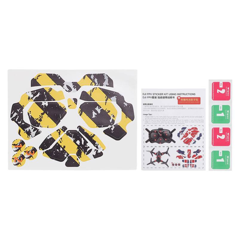 FPV Schutzbrille Schutzaufkleber Hautabdeckung Hochfestes PVC -Material wasserdichtes Sonnenschutz Anti -Scratch für farbenfrohe Flugbrillen (Camouflage Yellow Black Muster) von EVTSCAN