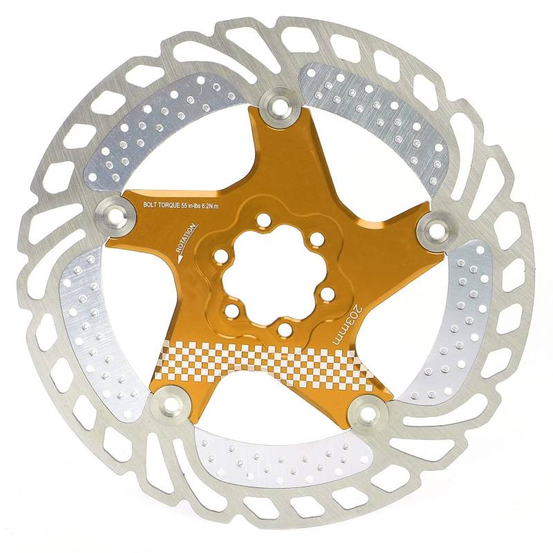 Fahrradbremskühlscheiben -Scheibe schwimmender Eisrotor -Kühlrotor für Roadbike (Gold) von EVTSCAN
