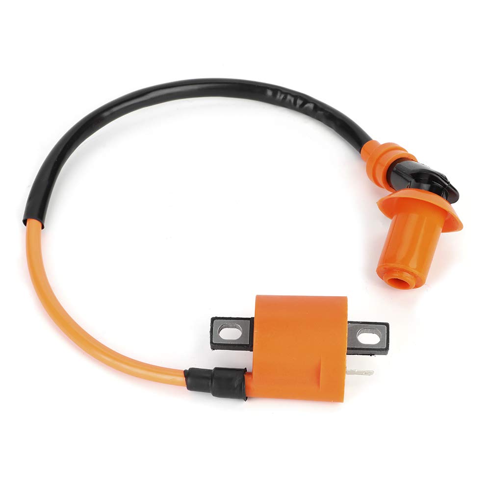 Zündspule, modifiziert orange schwarz Zündspule 6-polige A7TC-Zündkerzenersatz Auto-Zünd- und Heizsysteme Passend für GY6 50CC 125CC 150CC Zündspule, modifiziert orange schwarz Zündspule 6-polige A7TC-Zündkerzenersatz Auto-Zünd- und Heizsysteme Passend für GY6 50CC 125CC 150CC von EVTSCAN