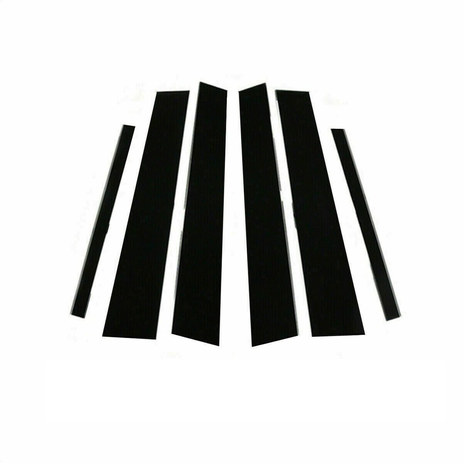 B/C Säulenverkleidung, EVURU 6PCS polierte Säulenpfosten passend for BMW 5er E60 Limousine 04-10 Fensterverkleidungsabdeckung BC-Säulenaufkleber von EVURU