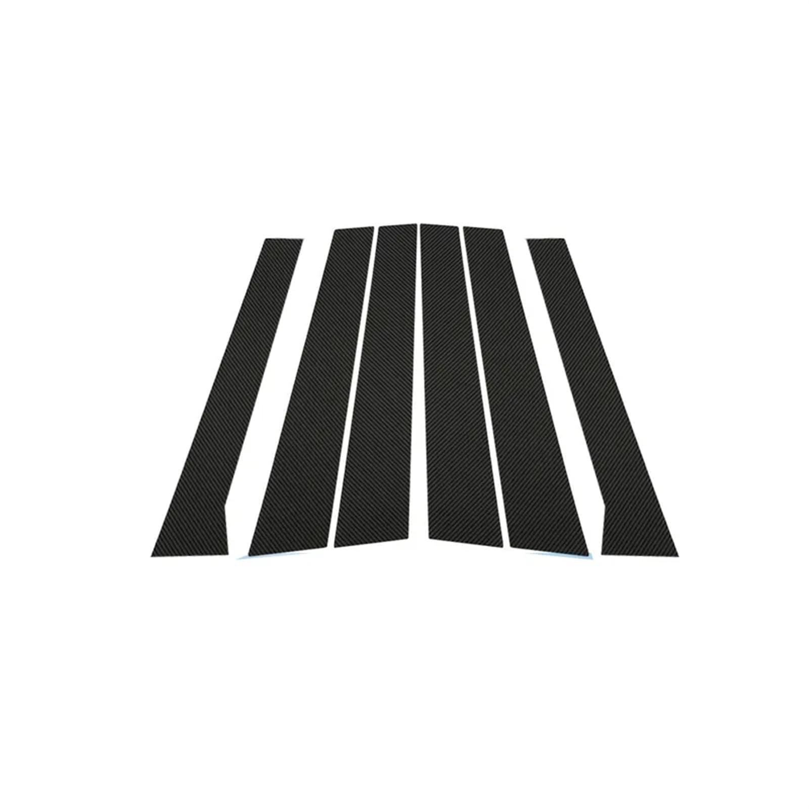 EVURU B/C Säulenverkleidung, Possbay Autotür-Fenster-Säulenpfosten-Formteil-Abdeckungs-Abdeckungs-Aufkleber for Porsche Macan 2014 2015–2022, Kohlefaser-Look von EVURU