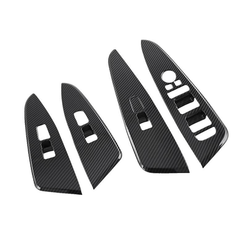 EVURU Carbon Faser Auto Tür Fenster Armlehne Abdeckung Schalter Panel Abdeckung Aufkleber Trim Fit for Kia Sportage NQ5 2021 2022 Rahmenverkleidung für Schalttafel von EVURU