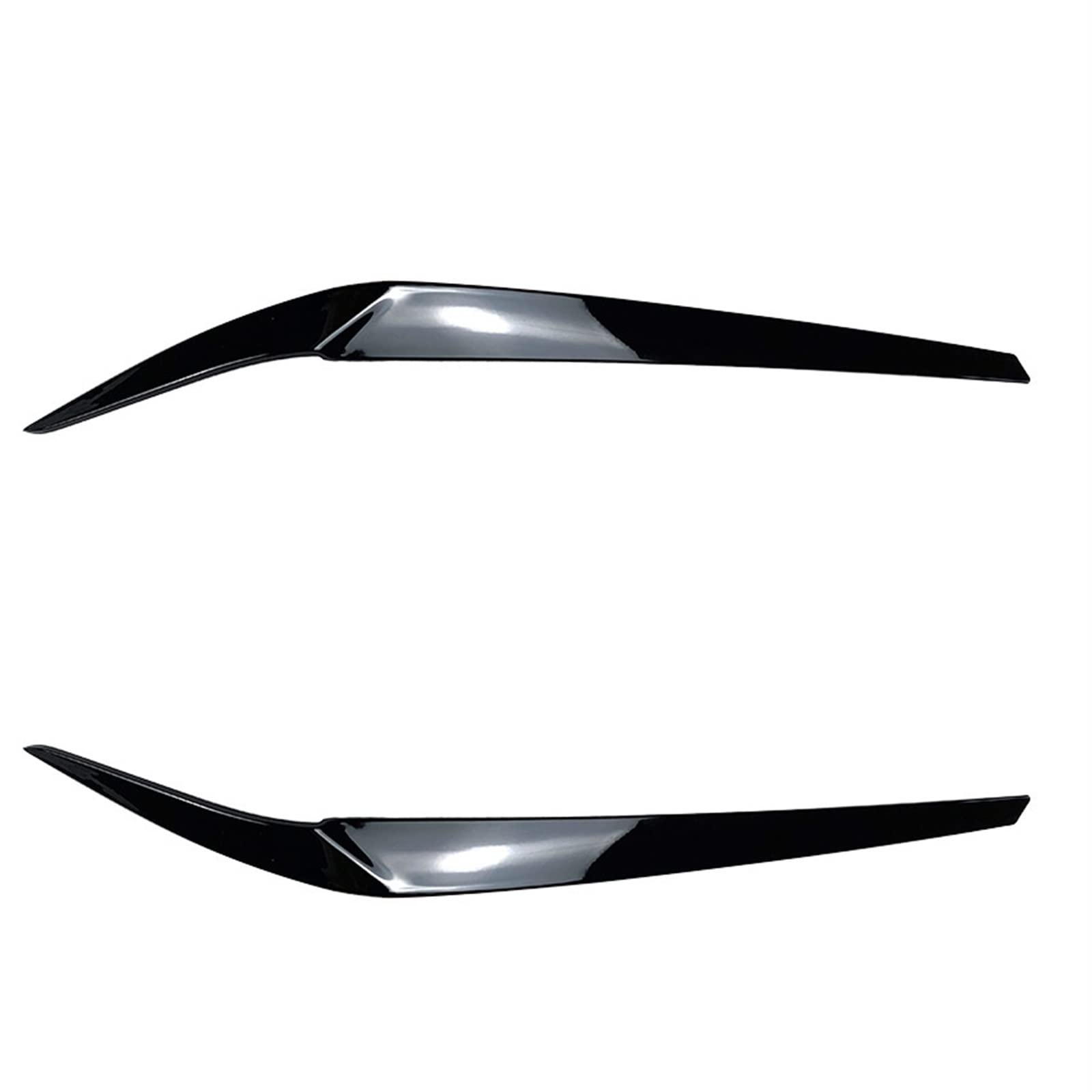 EVURU Scheinwerfer-Augenbrauen, 2 stücke ABS Glänzend Böse Scheinwerfer Augenlider Augenbrauen Fit for BMW 5 Series G30 G31 M5 520 525 530 540 2017-2021 3D Aufkleber Zubehör (Color : Gloss Black) von EVURU
