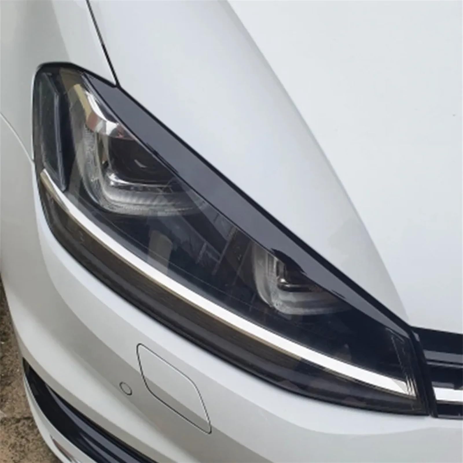 EVURU Scheinwerfer-Augenbrauen, Farbe Mein Leben for Volkswagen for VW Golf 7 MK7 GTI Scheinwerfer Trim Lampe Augenbraue Scheinwerfer Abdeckung Trim Dekoration for Golf7 GTI MK7 (Size : Full Black) von EVURU