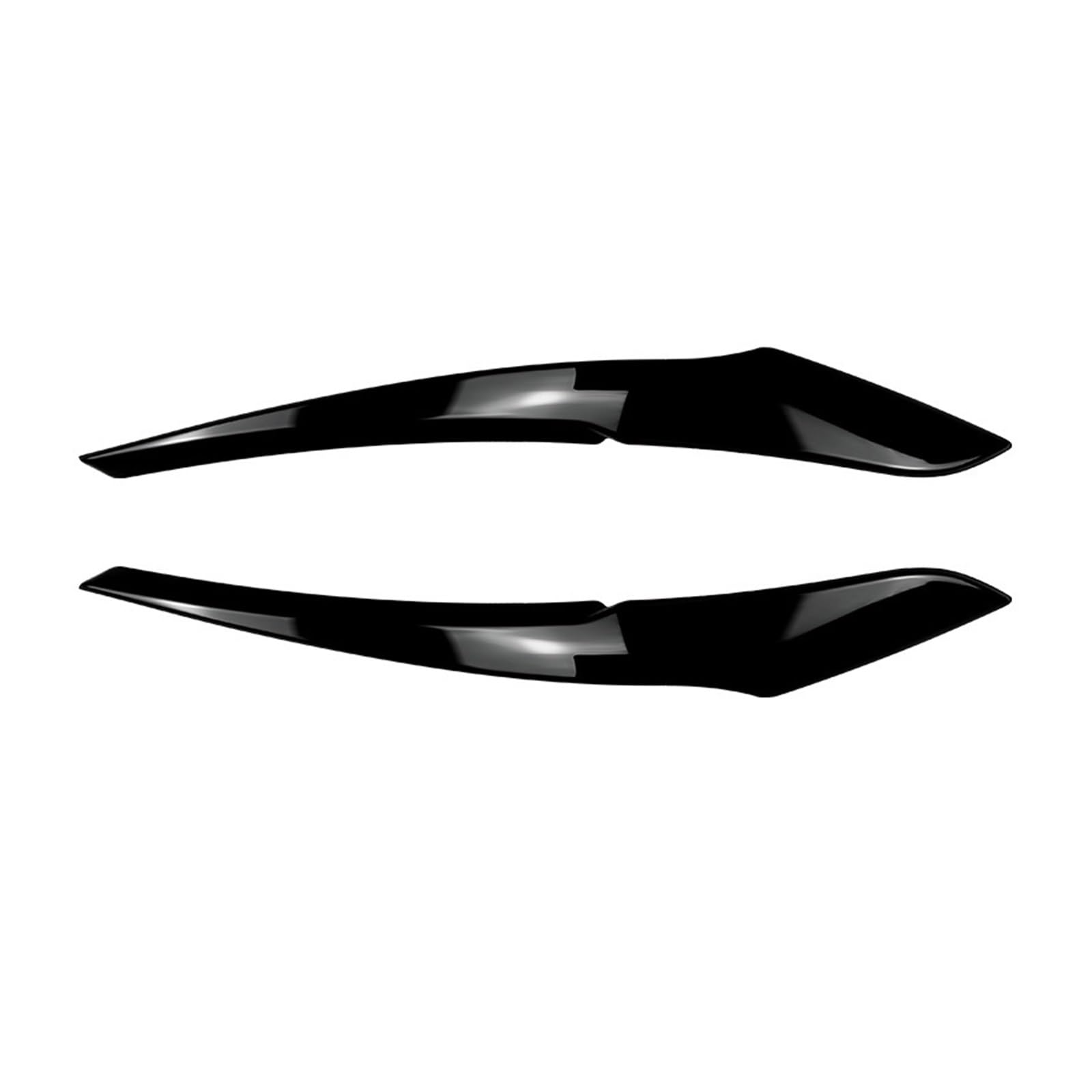 EVURU Scheinwerfer-Augenbrauen, Frontscheinwerfer-Augenbrauen-Augenlid-Abdeckungsaufkleber, passend for BMW F20 F21 116i 118i 120d 120i 125i M135i 2011–2014 Pre-Lci (Color : Glossy Black) von EVURU