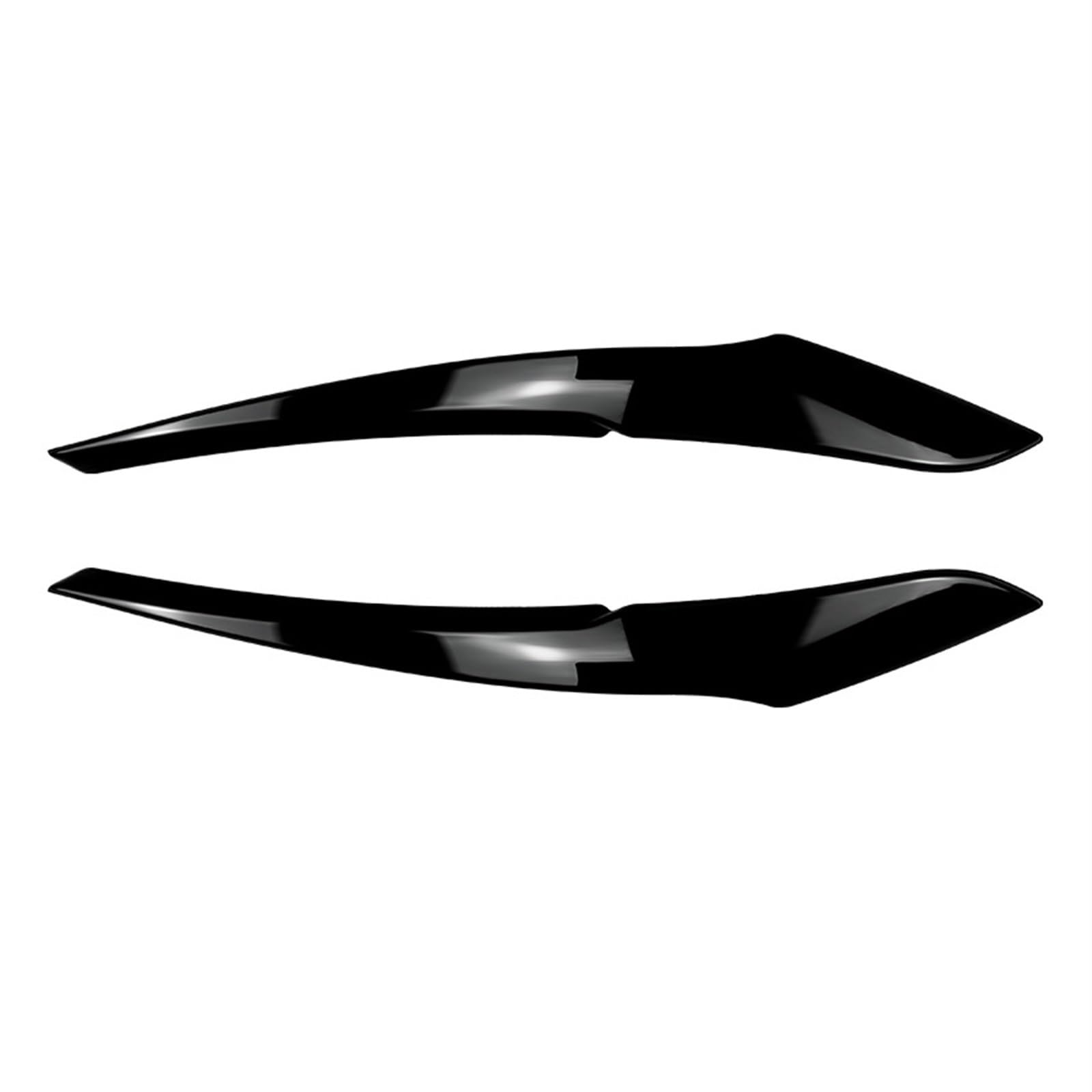 EVURU Scheinwerfer-Augenbrauen, Passend for BMW 1er F20 F21 118i 120d 120i M135i Pre-Lci 2011–2015, Auto-Frontscheinwerfer-Augenlider, Eyebro-Aufkleber, glänzendes schwarzes ABS (Size : Gloss Black) von EVURU