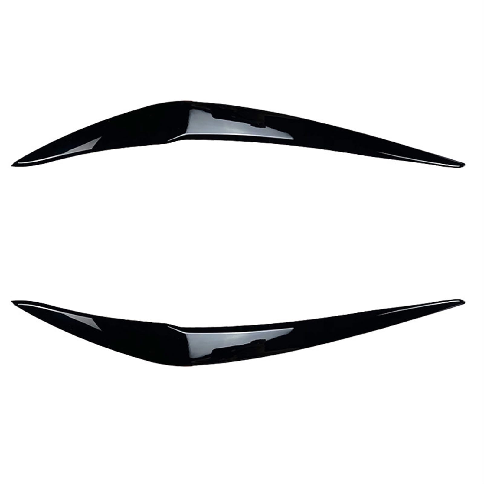 EVURU Scheinwerfer-Augenbrauen, Passend for BMW 1er F20 L&R ABS Glanz böse Scheinwerfer Augenbrauen Augenlid 118i 120i Facelift 2015–2019 3D-Aufkleber (Color : Gloss Black) von EVURU