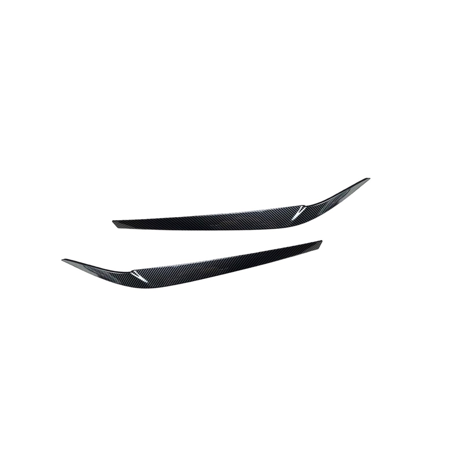 EVURU Scheinwerfer-Augenbrauen, Passend for BMW 5er G30 G31 G38 F90 M5 525I 530I 540I 2017–2021 ABS-Zubehör, 2 Stück glänzend Schwarze Scheinwerfer-Augenlider und Augenbrauen (Size : Carbon Look) von EVURU