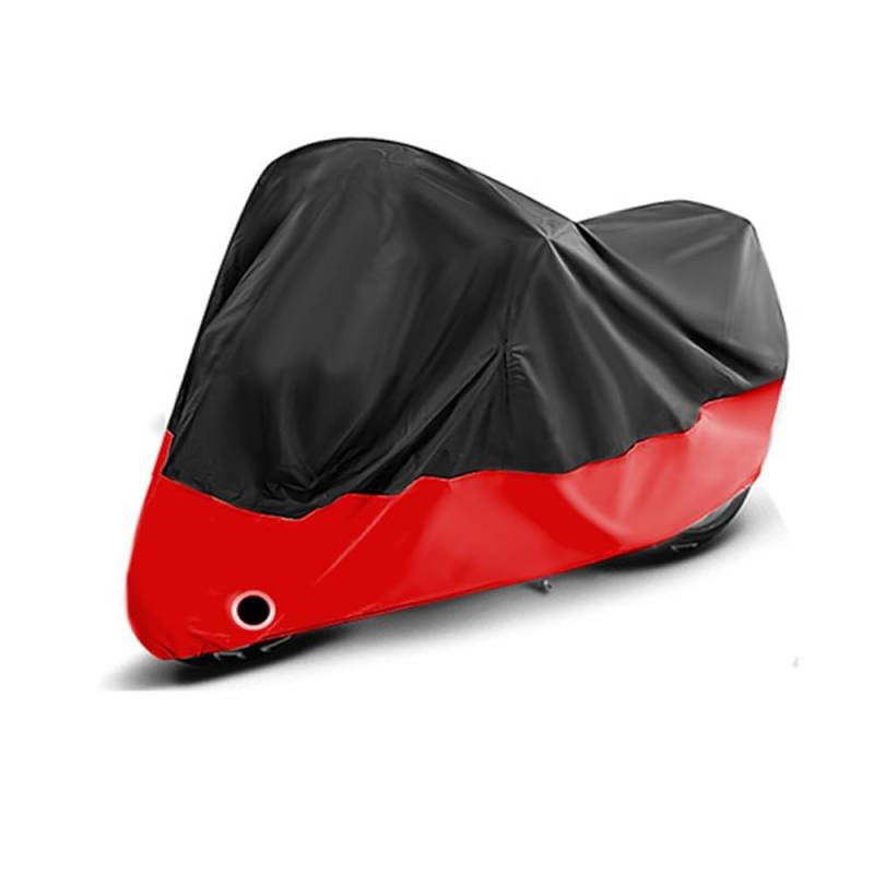 Motorrad Abdeckhaube für CF Moto 700CLX 700 CLX 700CL-X CLX700,Motorradabdeckung Motorradplane,Motorradgarage MotorAbdeckung mit Schlüsselloch,A/BlackRed-XXXXL von EWBNS