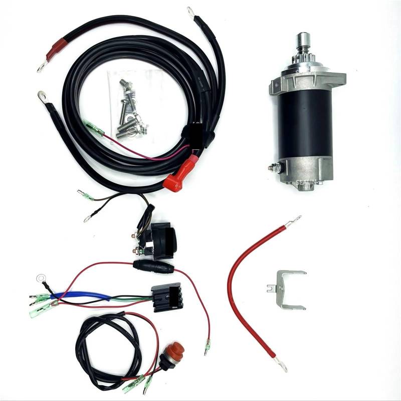 ELEKTROSTARTER-KIT Kompatibel mit MERCURY-AUßENBORDMOTOR F15MH 4-TAKT 15 PS EFI Seapro 2 Zylinder 0R833820 und höher von EWOPILNEX