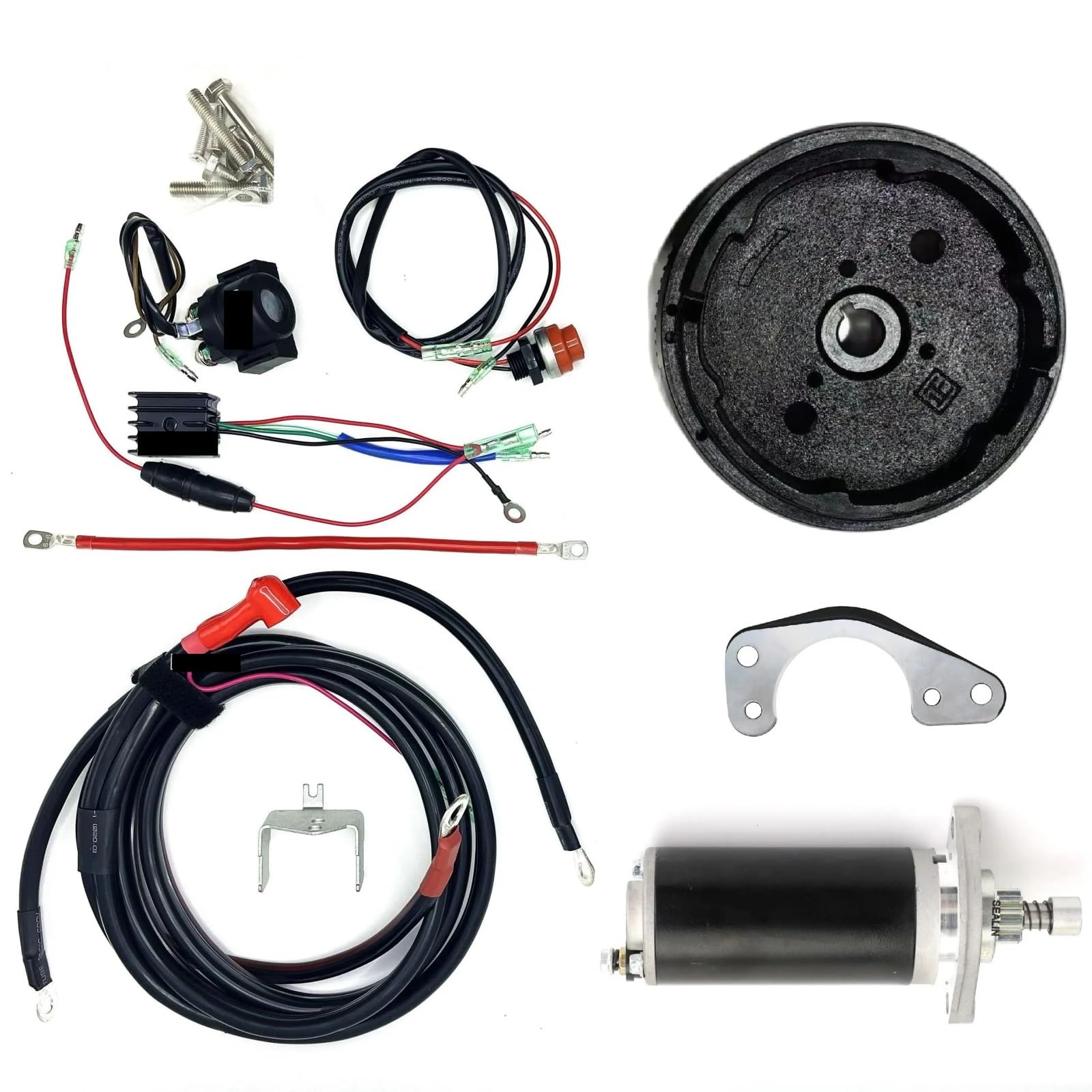 ELEKTROSTARTER-KIT Kompatibel mit TOHATSU M18E2 2-TAKT 18 PS MIT STARTER-SCHWUNGRAD(Without Coil) von EWOPILNEX