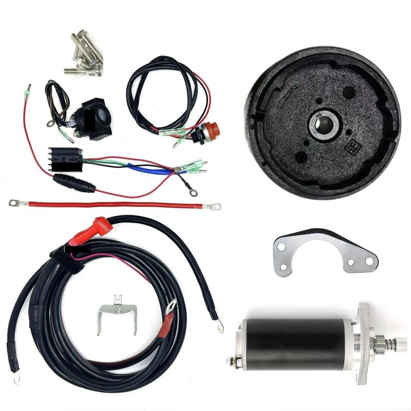 ELEKTROSTARTER-KIT Kompatibel mit TOHATSU M18E2 2-TAKT 18 PS MIT STARTER-SCHWUNGRAD(Without Coil) von EWOPILNEX