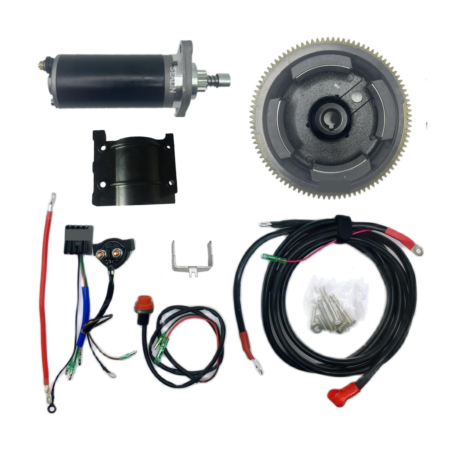 ELEKTROSTARTER-KIT Kompatibel mit YAMAHA 2-TAKT 15 PS Außenbordmotor 15FMHL 15FMHS 15MSH Modellcode 63V ELEKTROSTARTER-KIT Kompatibel mit YAMAHA 2-TAKT 15 PS Außenbordmotor 15FMHL 15FMHS 15MSH Modellcode 63V von EWOPILNEX