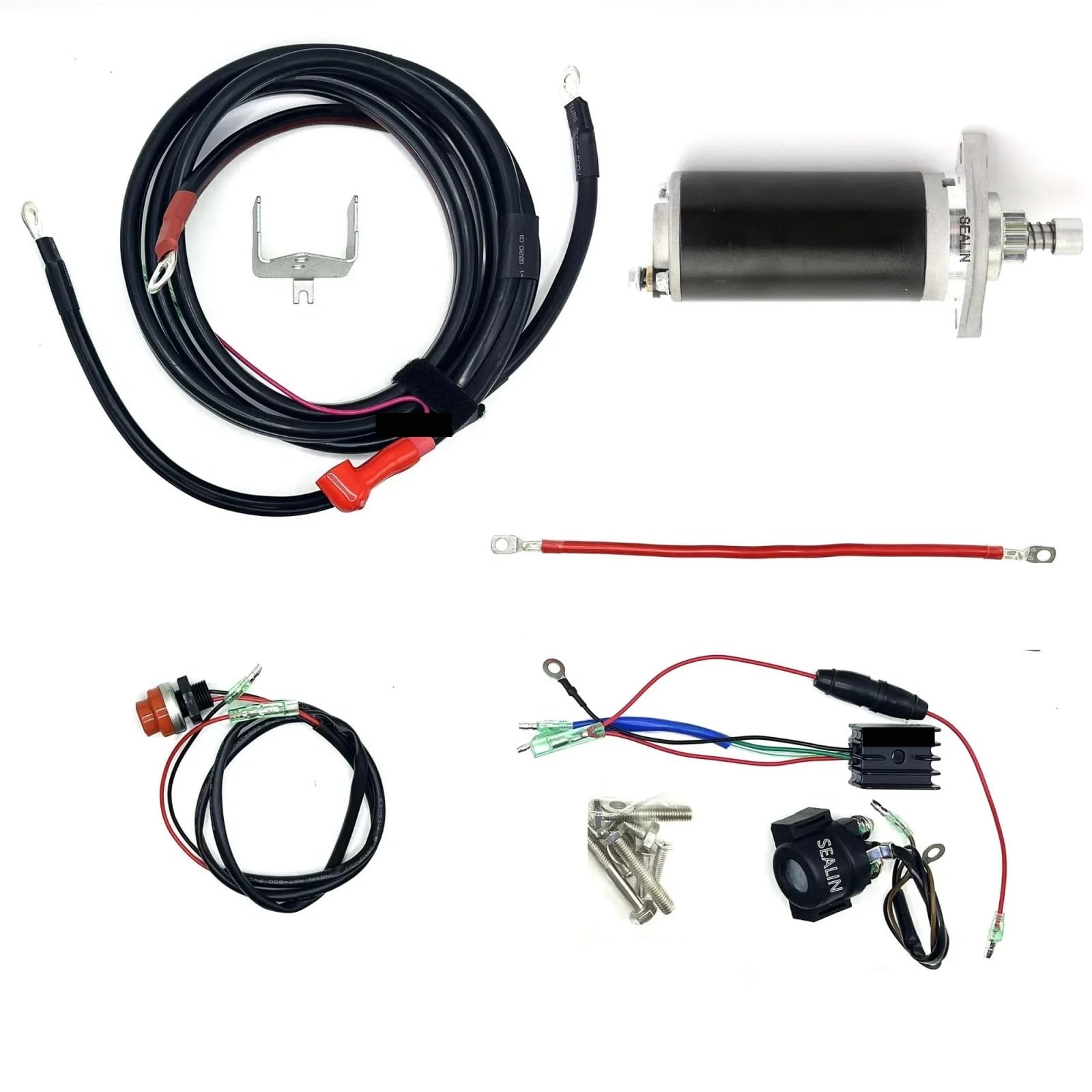 ELEKTROSTARTER-KIT Kompatibel mit YAMAHA 25MSH 6L2K 2-TAKT 25 PS(Without Flywheel) von EWOPILNEX