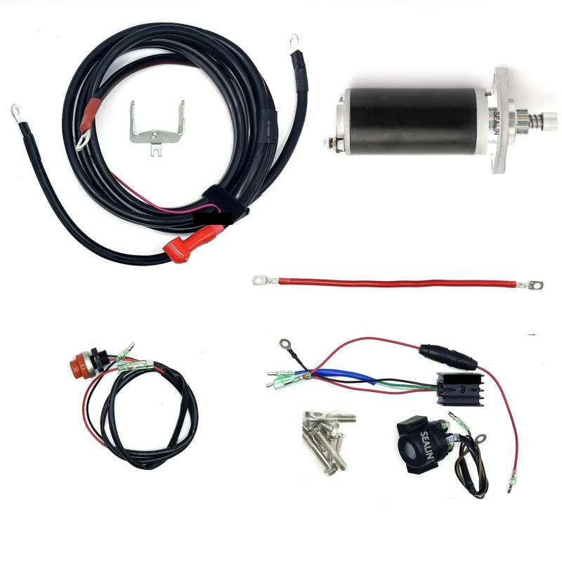 ELEKTROSTARTER-KIT Kompatibel mit YAMAHA 25MSH 6L2K 2-TAKT 25 PS(Without Flywheel) von EWOPILNEX