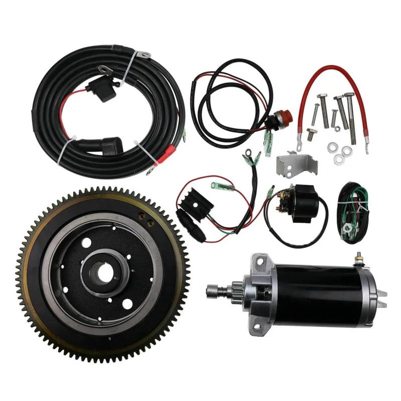 ELEKTROSTARTER-KIT Kompatibel mit YAMAHA 40AMHS 6GB 2-TAKT 40 PS Außenbordmotor(With flywheel) von EWOPILNEX