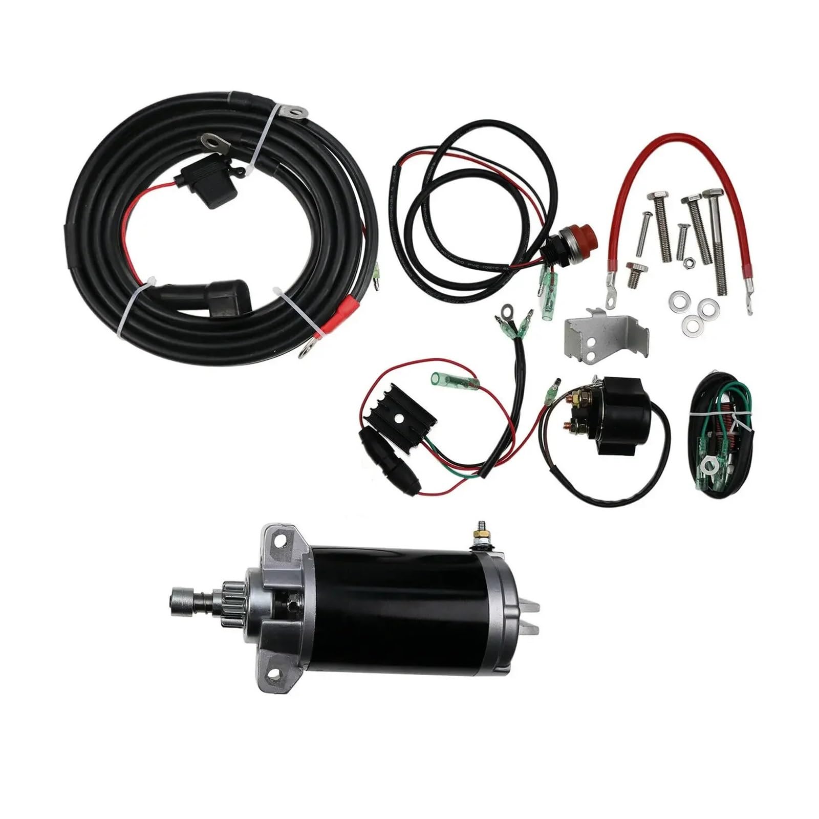 ELEKTROSTARTER-KIT Kompatibel mit YAMAHA 40AMHS 6GB 2-TAKT 40 PS Außenbordmotor(Without flywheel) von EWOPILNEX