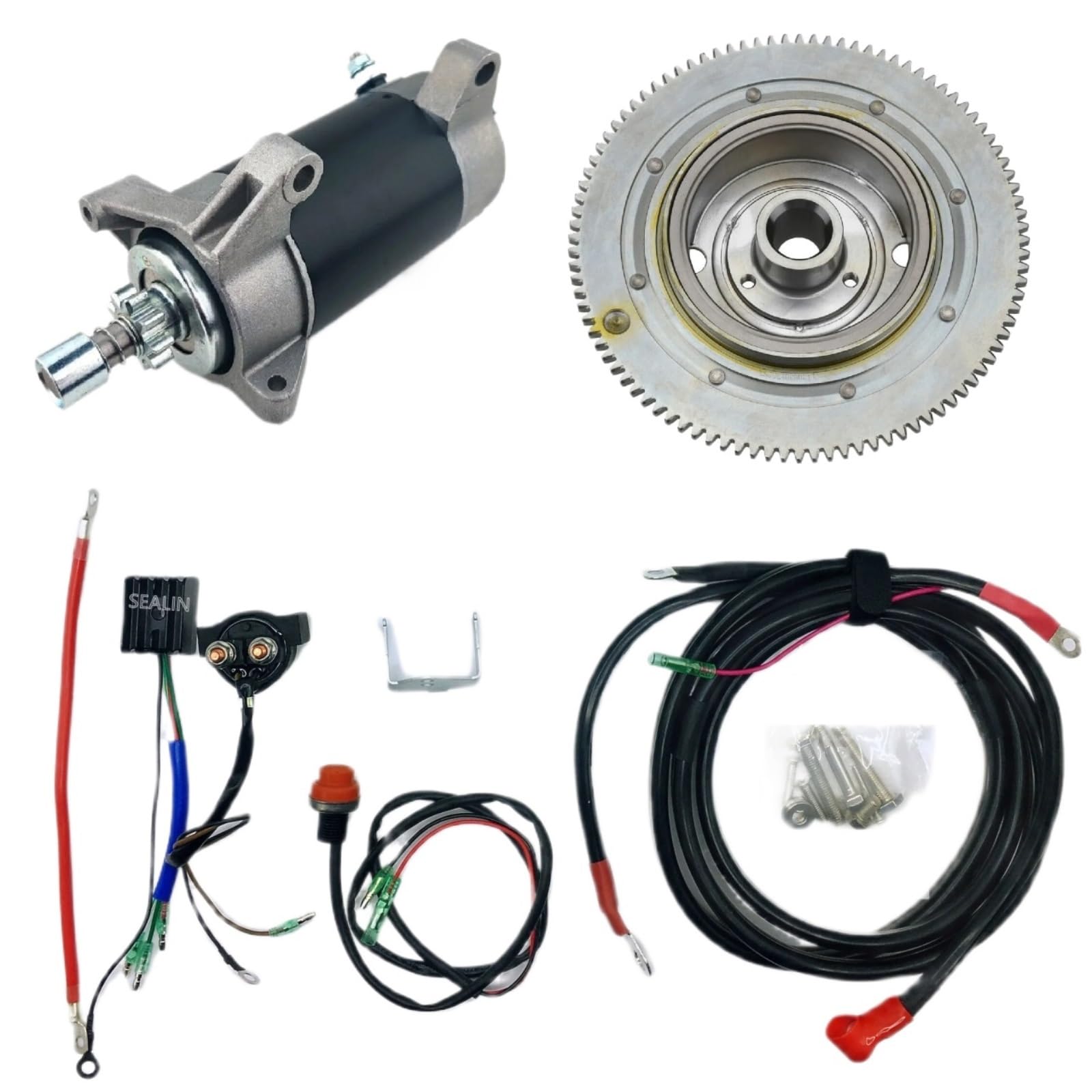 ELEKTROSTARTER-KIT Kompatibel mit YAMAHA ENDURO 2-TAKT 60 PS E60H MHDL Modellcode 69DH(With coil) von EWOPILNEX