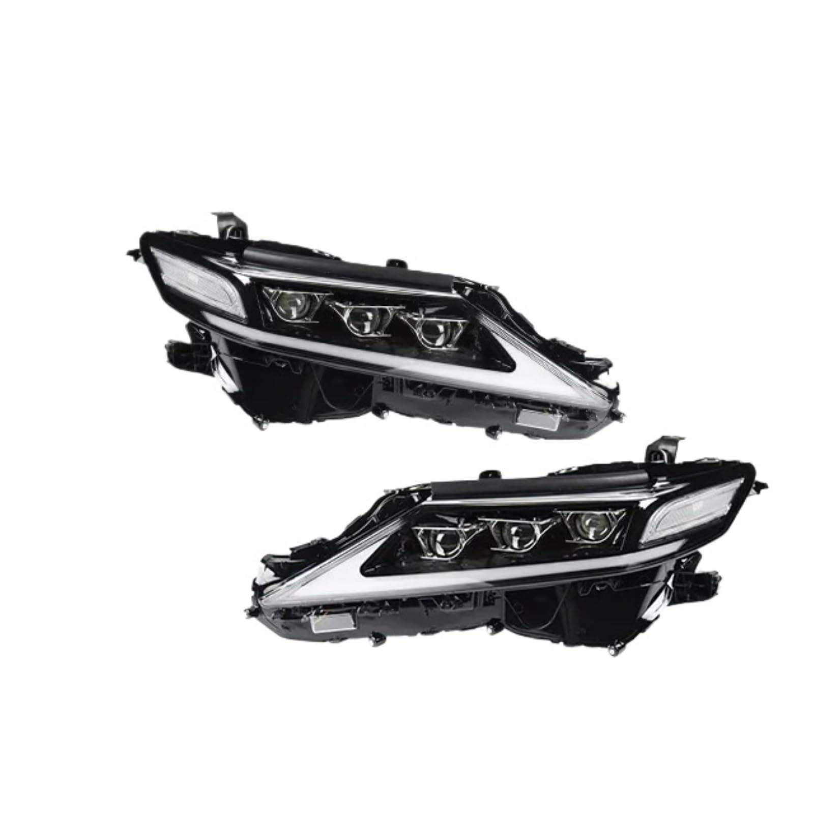 EWOPILNEX Kompatibel mit Camry 2018–2023 8. V7 VA7 VH7 LED-Autoscheinwerfer-Zubehör, Upgrade-Lenkrad for Lexus-Projektorlinse, Frontleuchten-Baugruppe(White Set) von EWOPILNEX