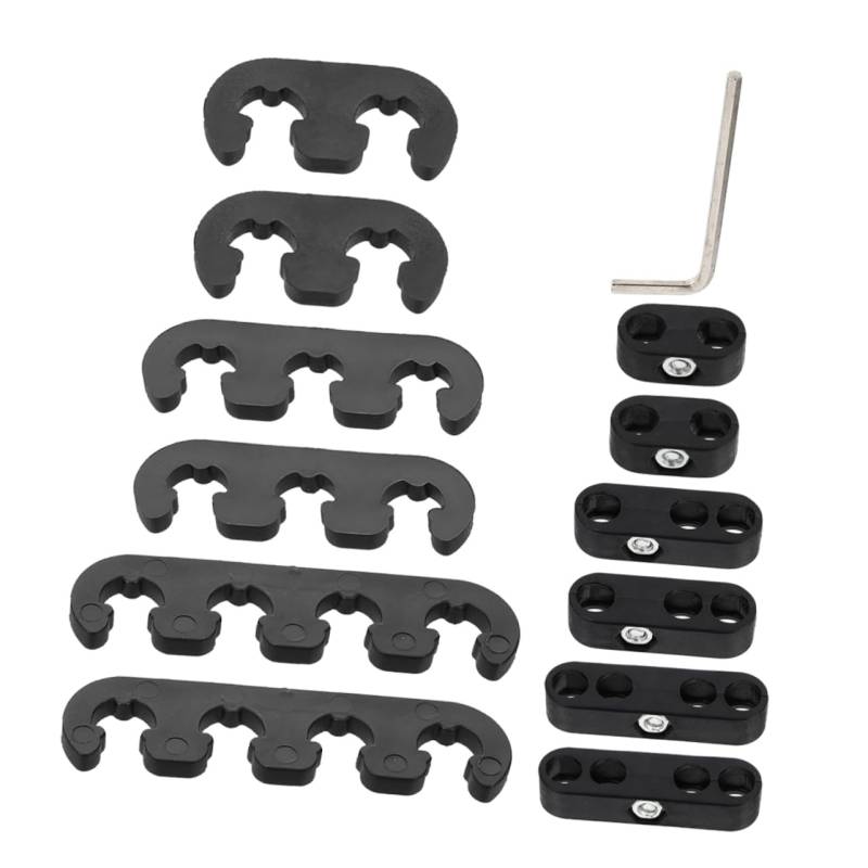 EXAOMBLE 1 Satz Zündkerzenkabelklemme Zündkerzenwerkzeug Trenner für Zündkerzenkabel Abstandshalter für Zündkerzen Zündkerzenkabeltrenner Steckerdrahttrenner Gummi Black von EXAOMBLE