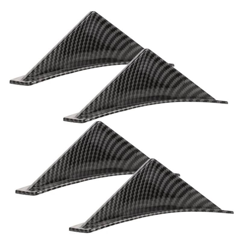 EXAOMBLE 4 Stück Heckspoiler Diffusorlamellen der vorderen Stoßstange Spoilerstoßstange Mitteldiffusor hinten Heckdiffusor Auto Spoilerflügel Hecklippendiffusor Abs Black von EXAOMBLE