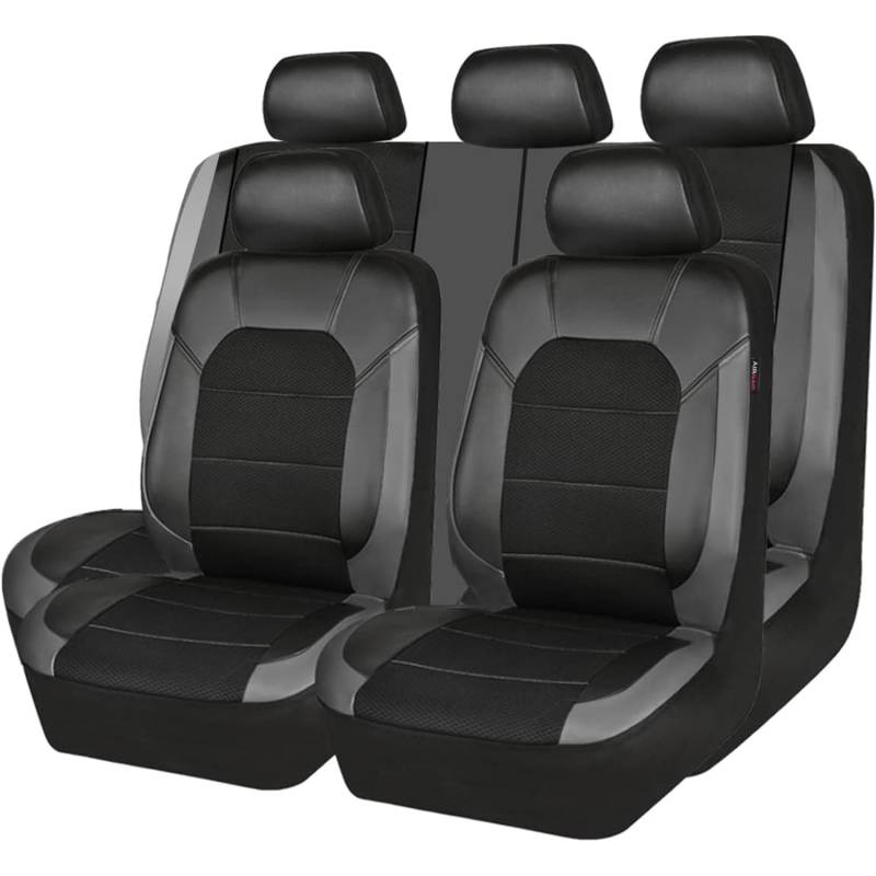 Auto-Sitzbezug für Mitsubishi Space Star 2.GEN 2.gen 1998-2003 2004 2005-2017 2018 2019 2020 2021 2022 2023 2024, 9-teiliges Set Sitzbezug Komplett-Set, PKW-Sitzbezüge, Sitzschoner 5 Sitzplätze von EXBERT