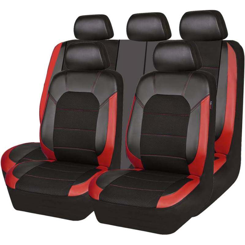 Auto-Sitzbezug für Mitsubishi Space Star 2.GEN 2.gen 1998-2003 2004 2005-2017 2018 2019 2020 2021 2022 2023 2024, 9-teiliges Set Sitzbezug Komplett-Set, PKW-Sitzbezüge, Sitzschoner 5 Sitzplätze von EXBERT