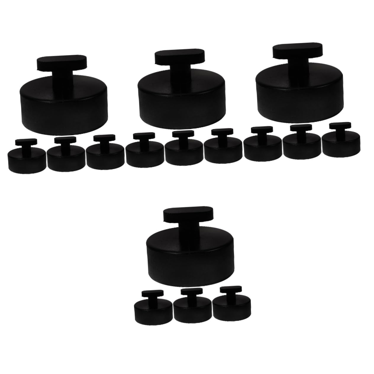 EXCEART 4 Sätze Gummiblock Wagenheberständer Wagenheberauflagen Für Wagenheber Jack-pad Boden Hubwagen Autozubehör Autoaufzug Innere Unterlage Autobuchsen Black 4 Stück * 4 von EXCEART
