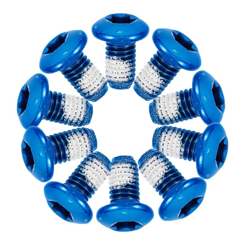 EXHUMKY 10 Stück Bremsbelagschraube Bremsscheibenschrauben Fahrradschrauben aus Edelstahl Edelstahlschrauben bremsscheiben schrauben Fahrradversorgung Rostfreier Stahl Blue von EXHUMKY
