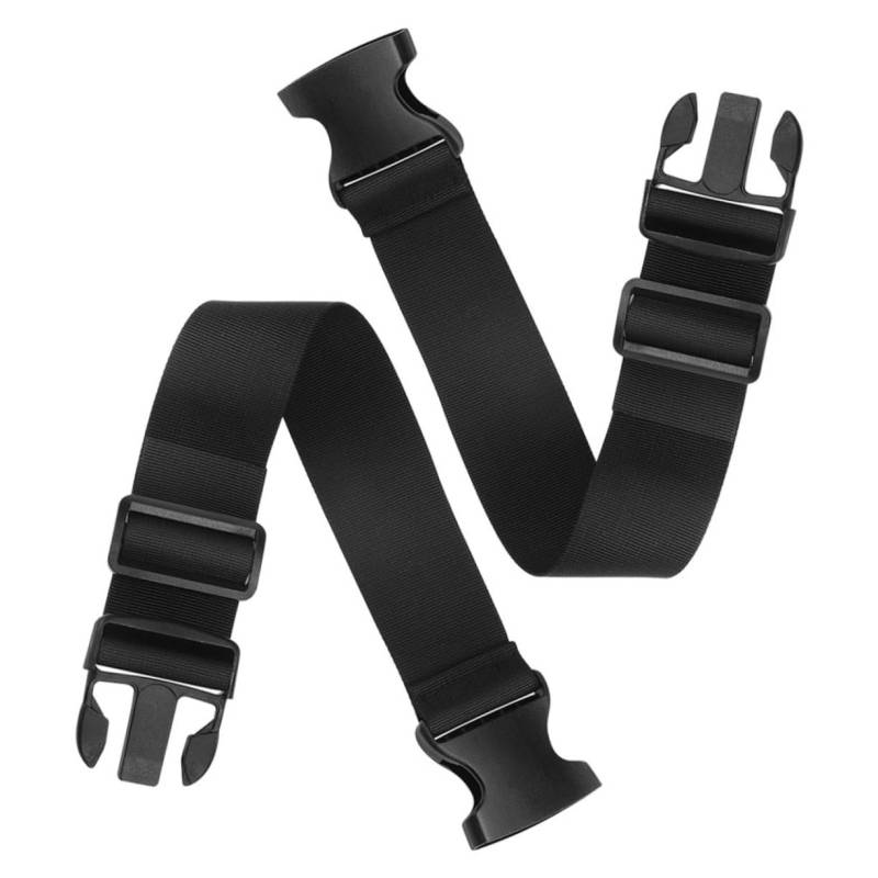 EXHUMKY 2 Stück Zubehör Für Outdoor-gepäck Taschengurt Tragen Gürtel Schnalle Ratsche Bungee-Gurt Koffer Gepäckgurte Rucksackgurte Gepäck Liefert Reisebedarf Black Nylon von EXHUMKY