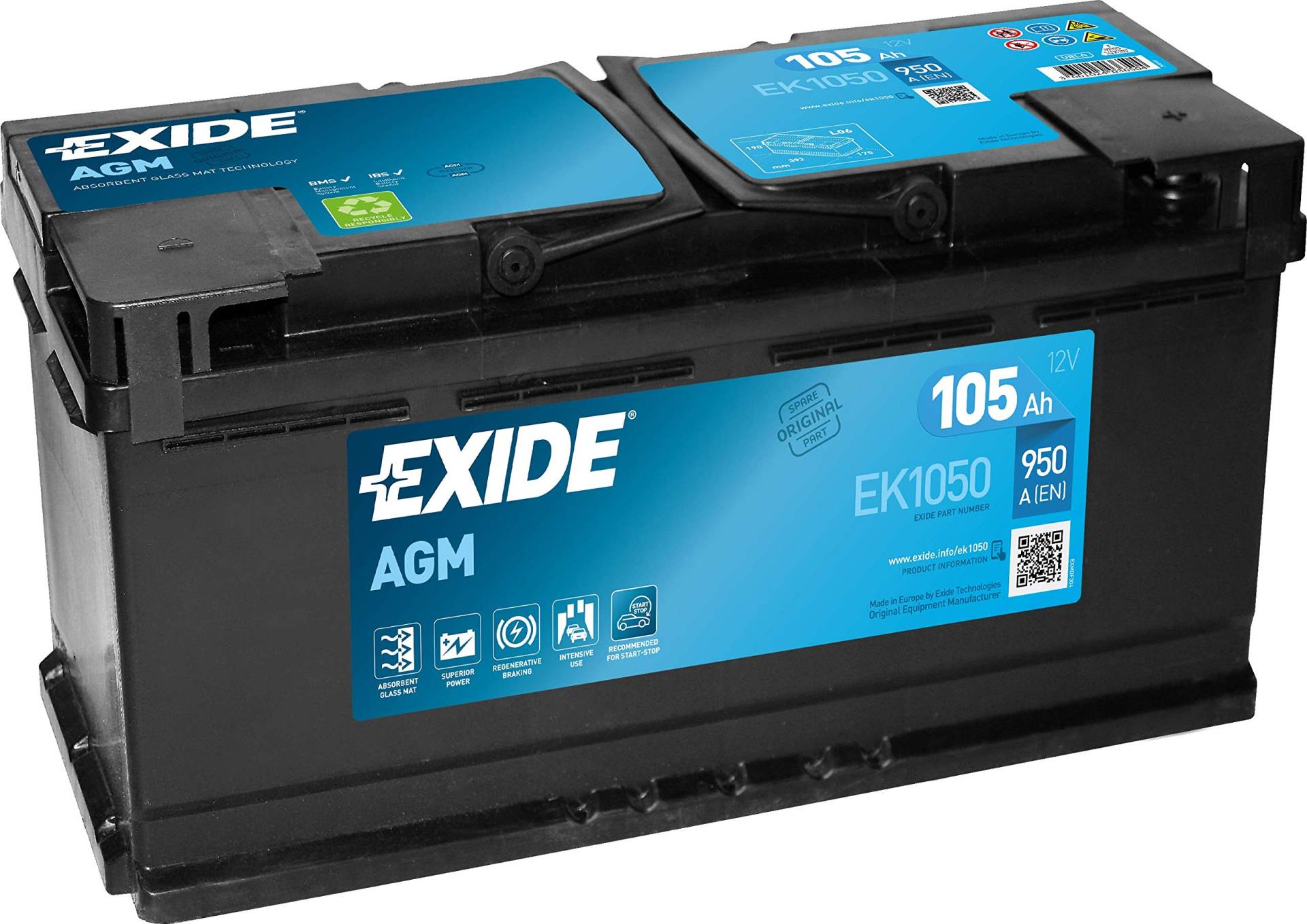 Batterie ek1050 exide agm von Exide