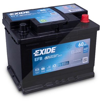 Exide EL600 EFB Starterbatterie 60Ah 640A [Hersteller-Nr. EL600] für Abarth, Alfa Romeo, Alpina, Audi, Austin, Bentley, BMW, Chery, Chevrolet, Chrysle von Exide