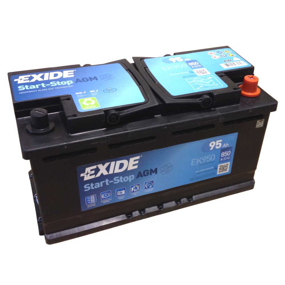 EXIDE AGM Start-Stopp-Batterie EK 950 EN (A): 850 12V 95AH neuestes Model 2014/15 von Exide