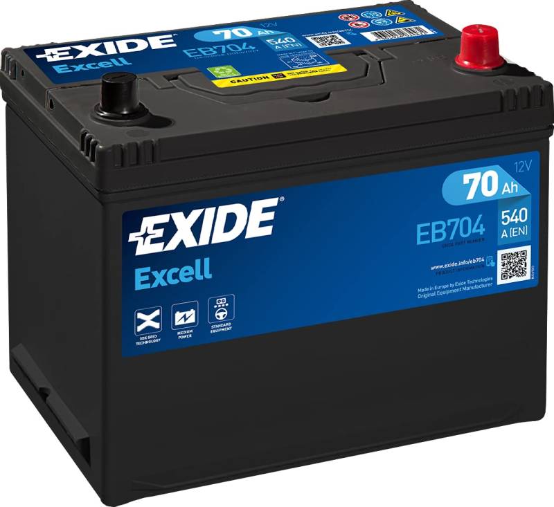 EXIDE BATERÍA 12V/70AH - 540 CCA - Serie EXCELL EB704 von Exide