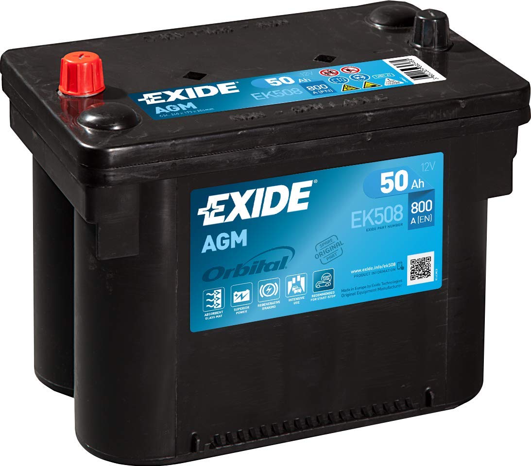 Exide EK508 AGM Starter-Batterie Start-Stop 12V 50Ah 800A Exide EK508 AGM Starter-Batterie Start-Stop 12V 50Ah 800A von Exide
