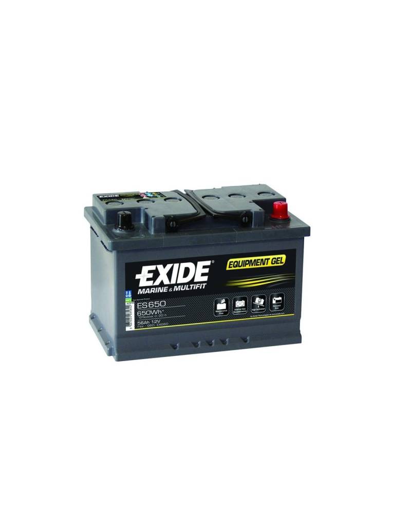 Exide ES650 Equipment GEL Versorgungsbatterie 12V 56Ah 650Wh 460A von Exide