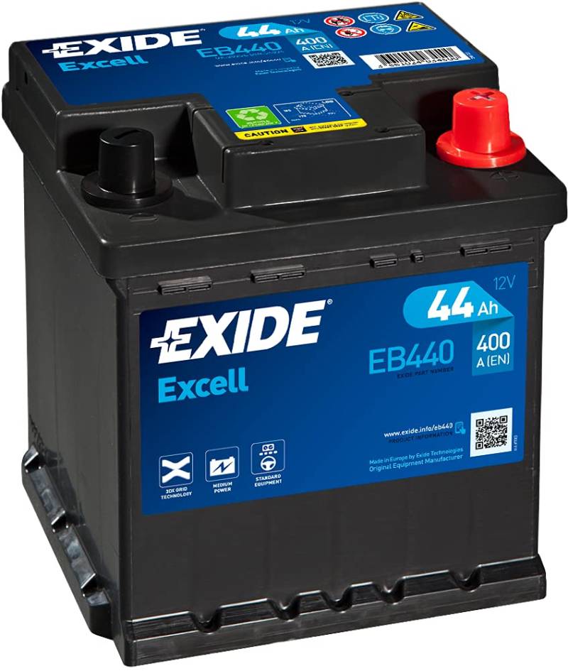 Exide EB440 Excell Starterbatterie 12V 44Ah 400A von Exide