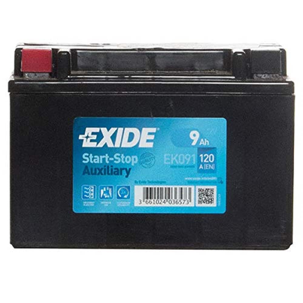 Exide EK091 Start-Stop Auxiliary AGM Stütz- und Backup-Batterie 12V 9Ah 120A Exide EK091 Start-Stop Auxiliary AGM Stütz- und Backup-Batterie 12V 9Ah 120A von Exide