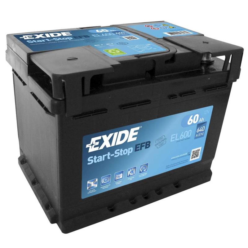 Exide Autobatterie EL600 EFB, 12 V, 60 Ah, 640 CCA von Exide