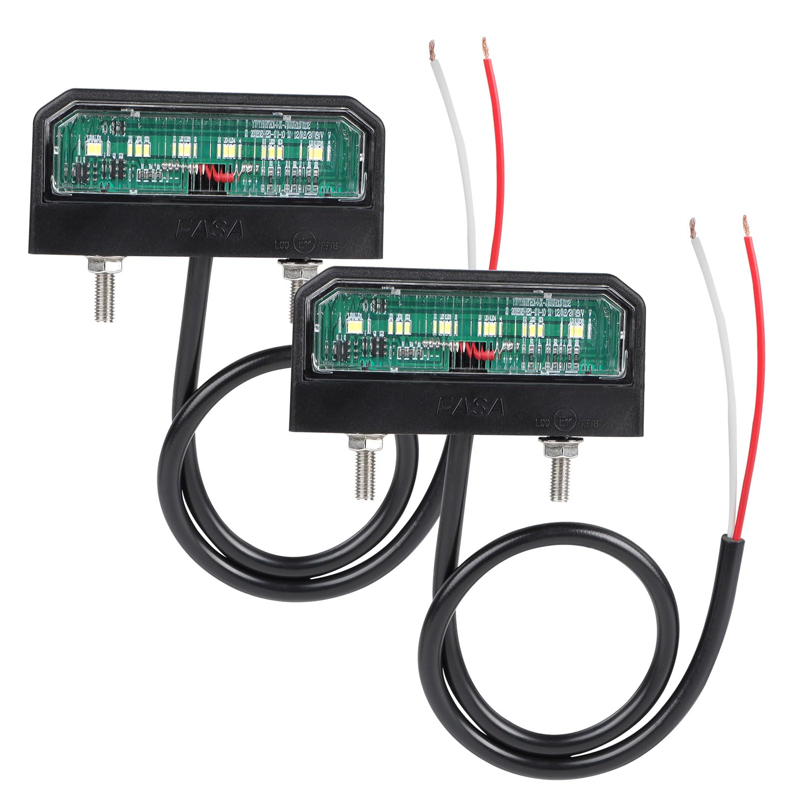 EXLECO 2 x LED Kennzeichenbeleuchtung Anhänger Nummernschildbeleuchtung LED Universal Kennzeichenleuchte 12V-30V Rückfahrscheinwerfer Beleuchtung Heckleuchte für PKW LKW Nummernschild KFZ Kennzeichen EXLECO 2 x LED Kennzeichenbeleuchtung Anhänger Nummernschildbeleuchtung LED Universal Kennzeichenleuchte 12V-30V Rückfahrscheinwerfer Beleuchtung Heckleuchte für PKW LKW Nummernschild KFZ Kennzeichen von EXLECO