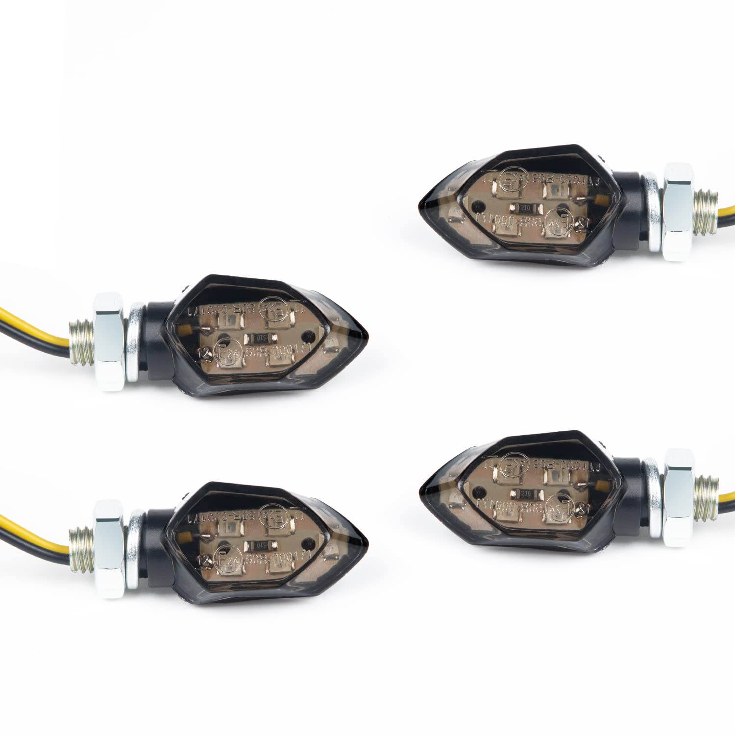 EXLECO 4Pcs M8 LED Motorrad Blinker DC 12V Micro Blinker E-geprüft Universal SMD Mini Motorradblinker Hintere Blinkerleuchte Seitenblinker Kontrollleuchten für Motocross Fahrrad Moped E Scooter Roller EXLECO 4Pcs M8 LED Motorrad Blinker DC 12V Micro Blinker E-geprüft Universal SMD Mini Motorradblinker Hintere Blinkerleuchte Seitenblinker Kontrollleuchten für Motocross Fahrrad Moped E Scooter Roller von EXLECO